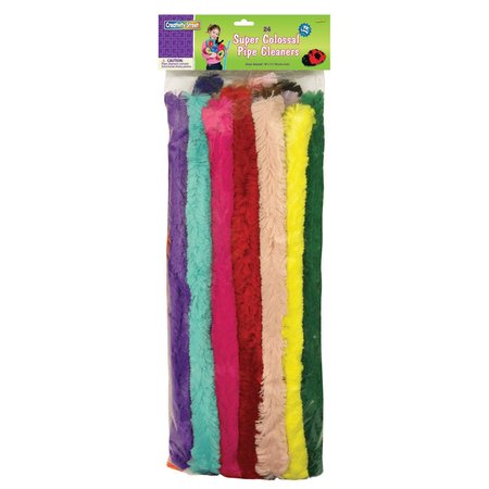 CREATIVITY STREET Super Colossal Stems, Assorted Colors, 18in x 1in, PK24 PAC7184